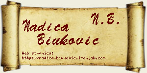 Nadica Biuković vizit kartica